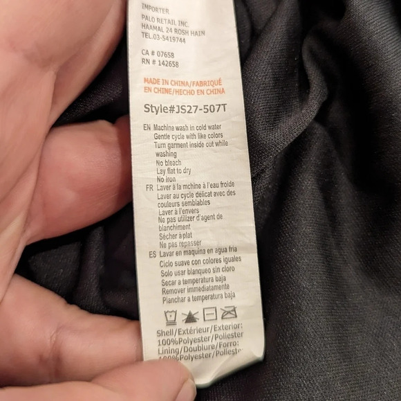 Revamped Black Floral Flowy  Long Sleeve Open Tie Back Crop Top Woman M Boho - Picture 4 of 6